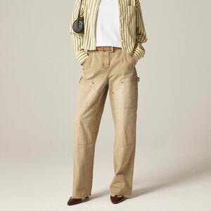 J.Crew Painter Pant Cotton Canvas Jean Beige Buckthorn Size 27 NWT